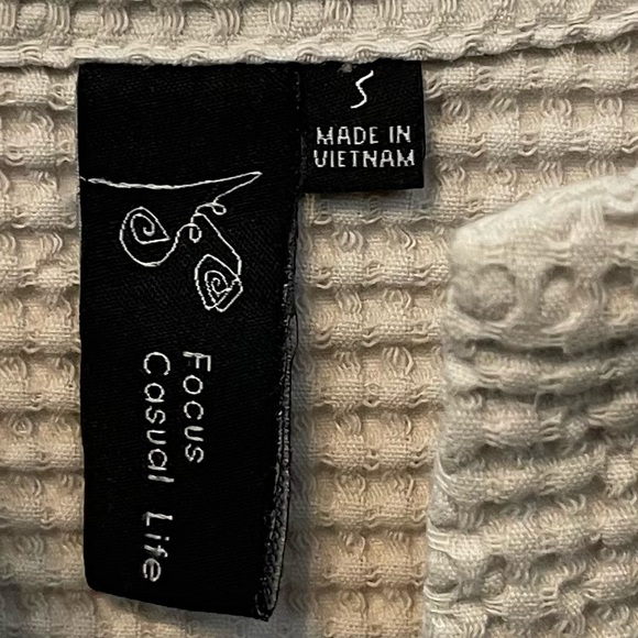 Focus Casual Line Women’s Cotton Waffle Weave One Button Swing Jacket Sz MP - Picture 3 of 4